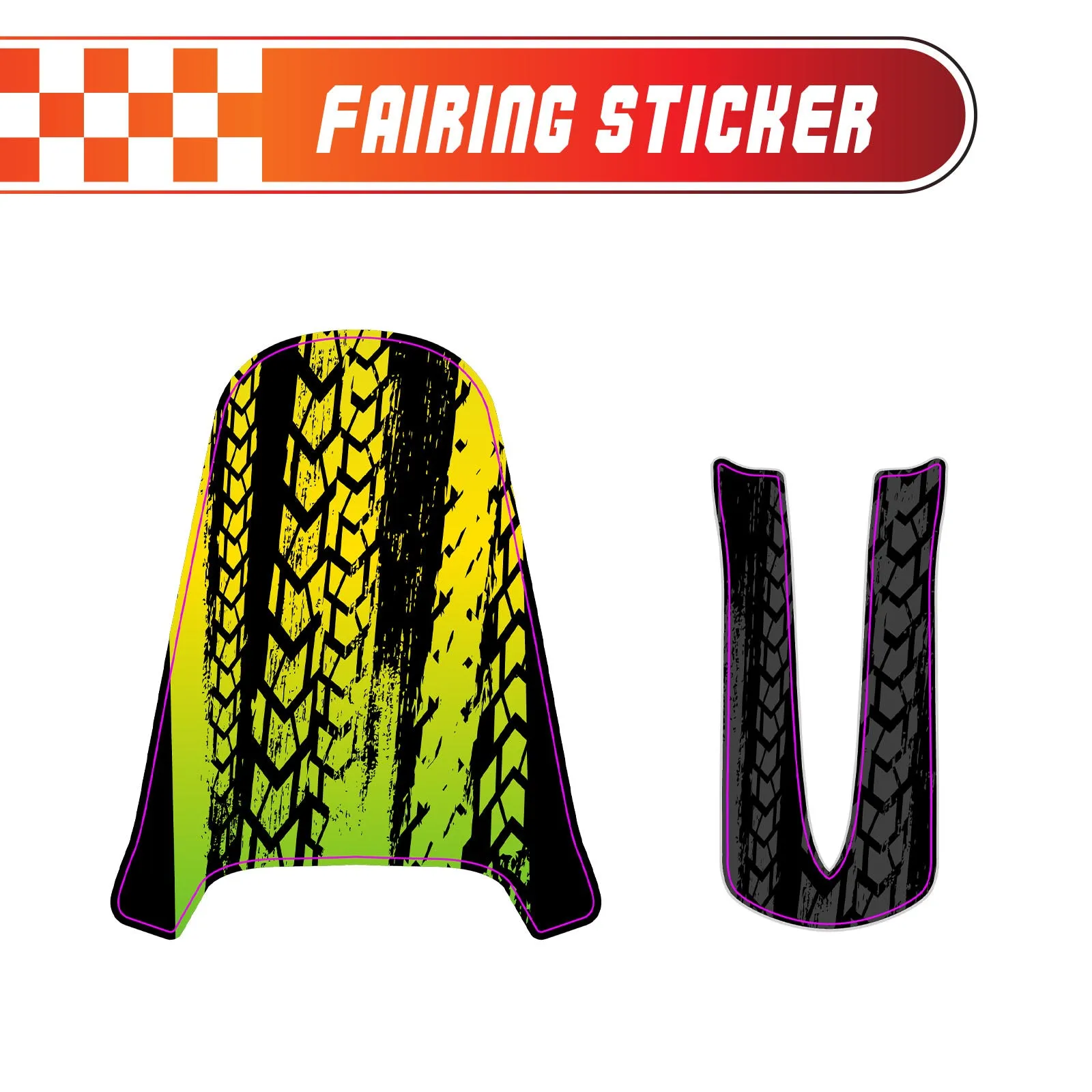 Graphic Kit Decals Fairing Sticker Custom Number For Razor MX350 MX400 - L002 Neon Serpent Skin