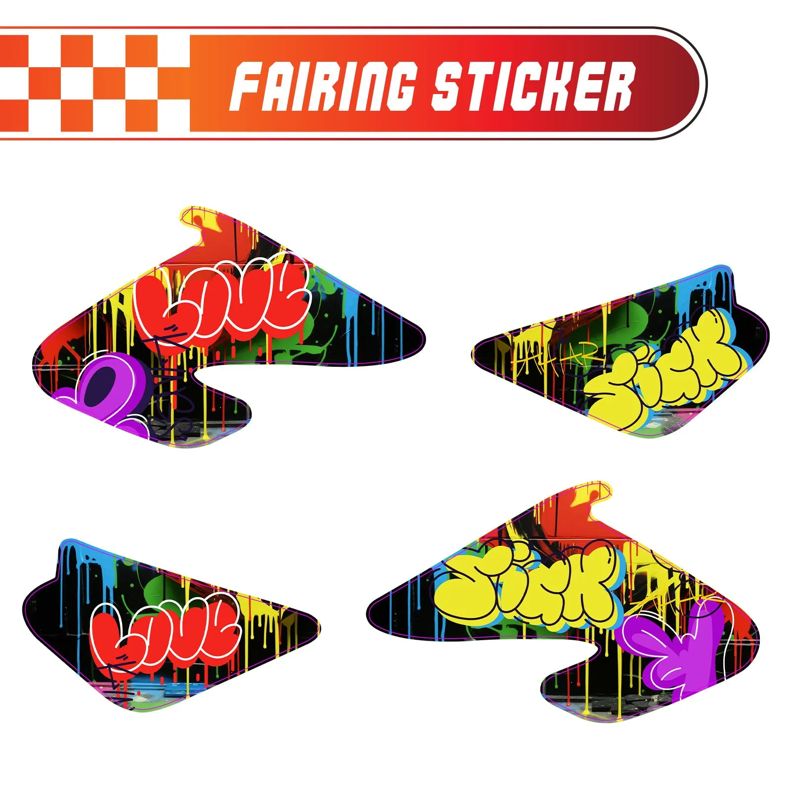 Graphic Kit Decals Fairing Sticker Custom Number For Razor MX500 MX650 - L006 Street Graffiti