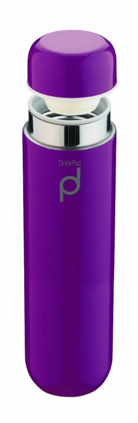 Grunwerg 300ml Drinkpod Stainless Steel Vacuum Flask Berry Purple