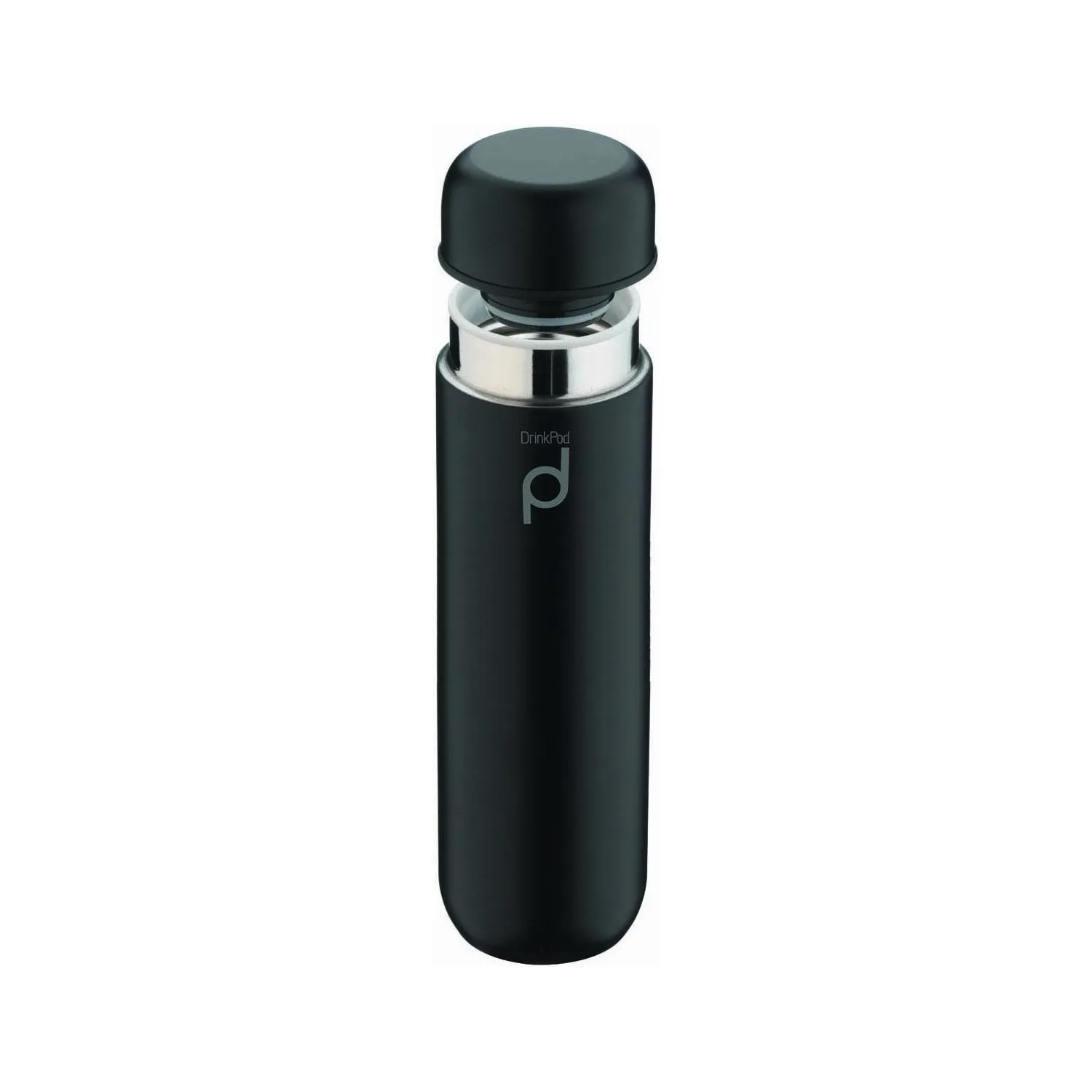 Grunwerg 300ml Drinkpod Stainless Steel Vacuum Flask Storm Black