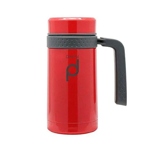 Grunwerg DrinkPod Stainless Steel Vacuum Mug 450ml Red