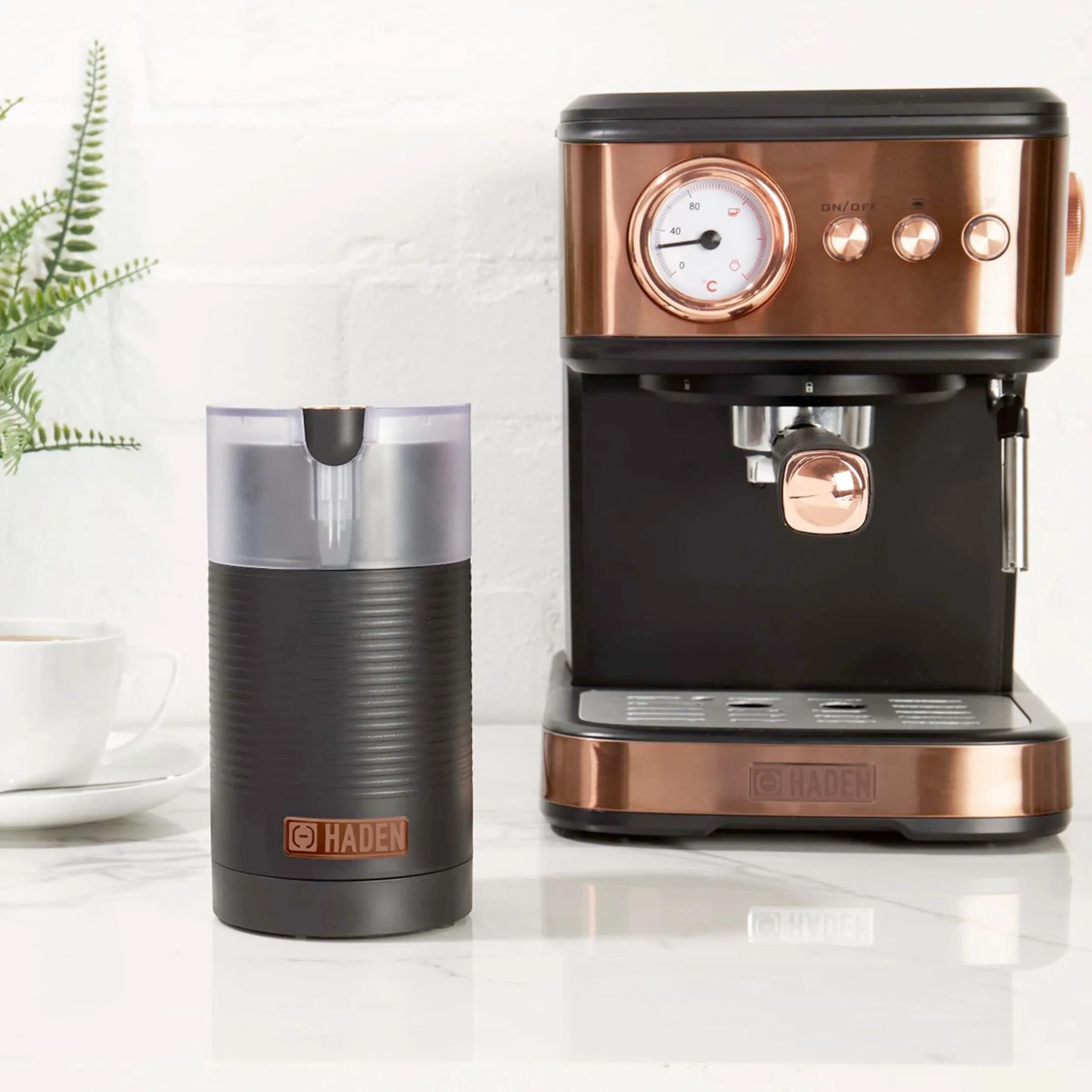 Haden Black & Copper Coffee Grinder