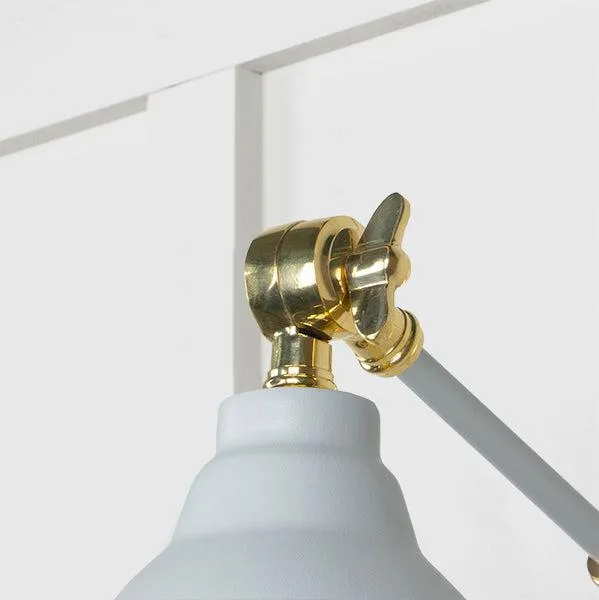 Hammered Brass Brindley Wall Light in Birch | From The Anvil