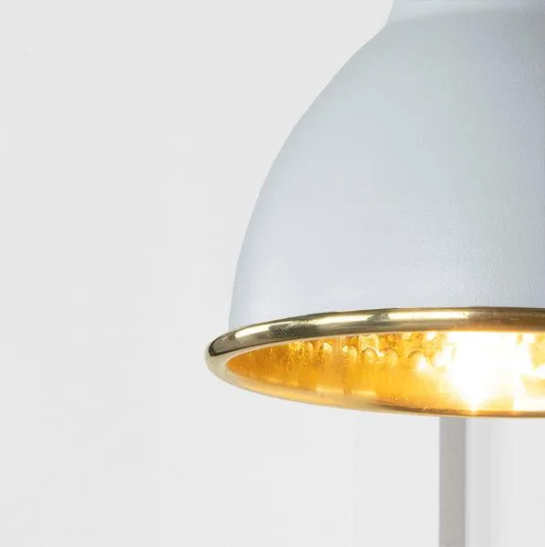 Hammered Brass Brindley Wall Light in Birch | From The Anvil