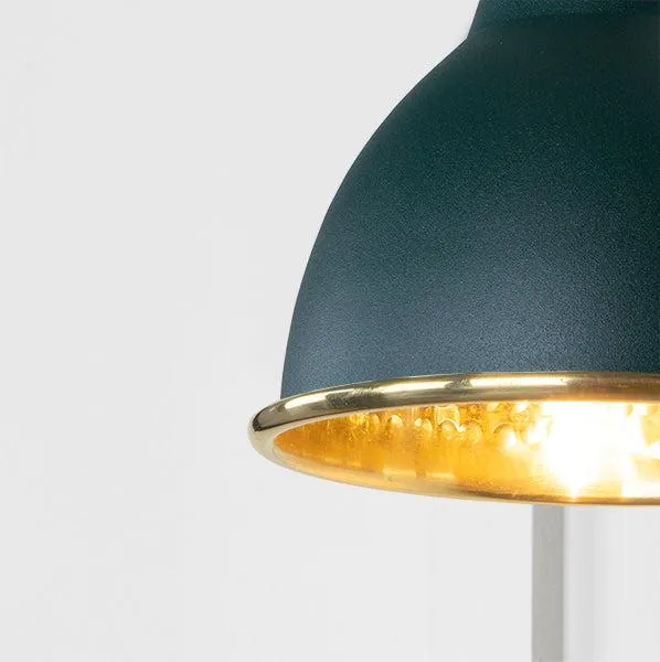 Hammered Brass Brindley Wall Light in Dingle | From The Anvil