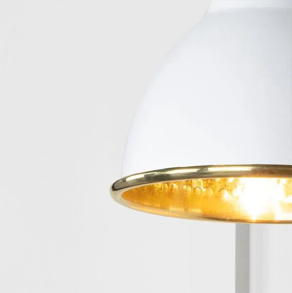 Hammered Brass Brindley Wall Light in Flock | From The Anvil