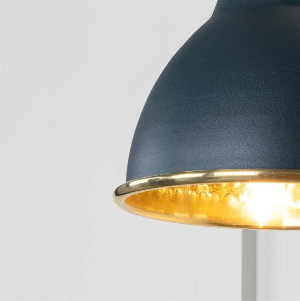 Hammered Brass Brindley Wall Light in Soot | From The Anvil