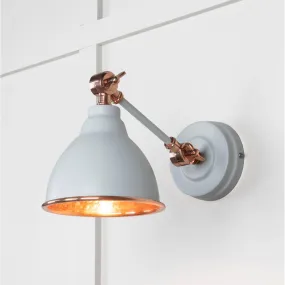 Hammered Copper Brindley Wall Light in Birch | From The Anvil