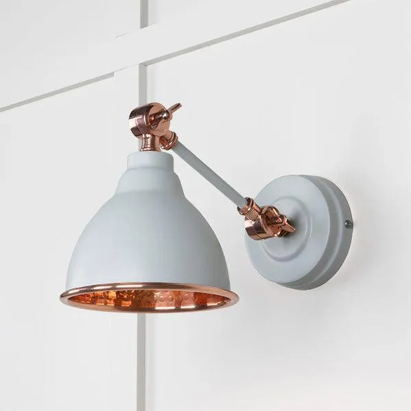 Hammered Copper Brindley Wall Light in Birch | From The Anvil