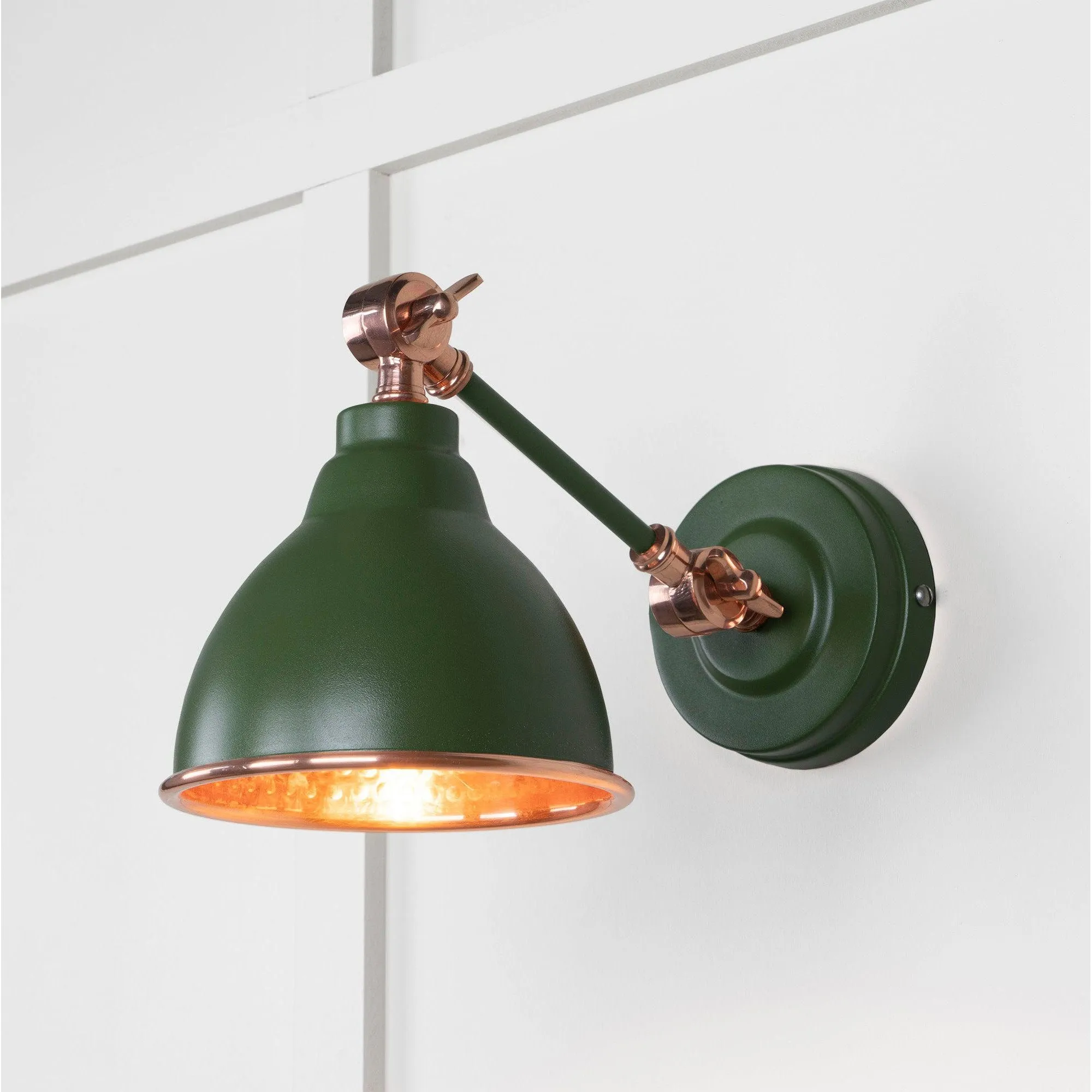 Hammered Copper Brindley Wall Light in Heath | From The Anvil