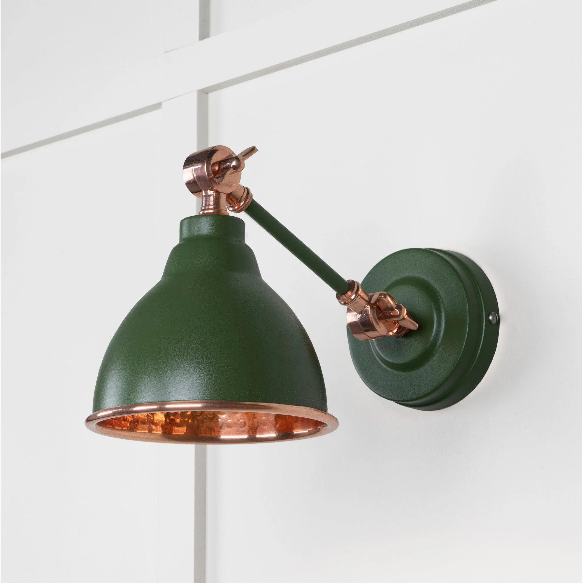 Hammered Copper Brindley Wall Light in Heath | From The Anvil