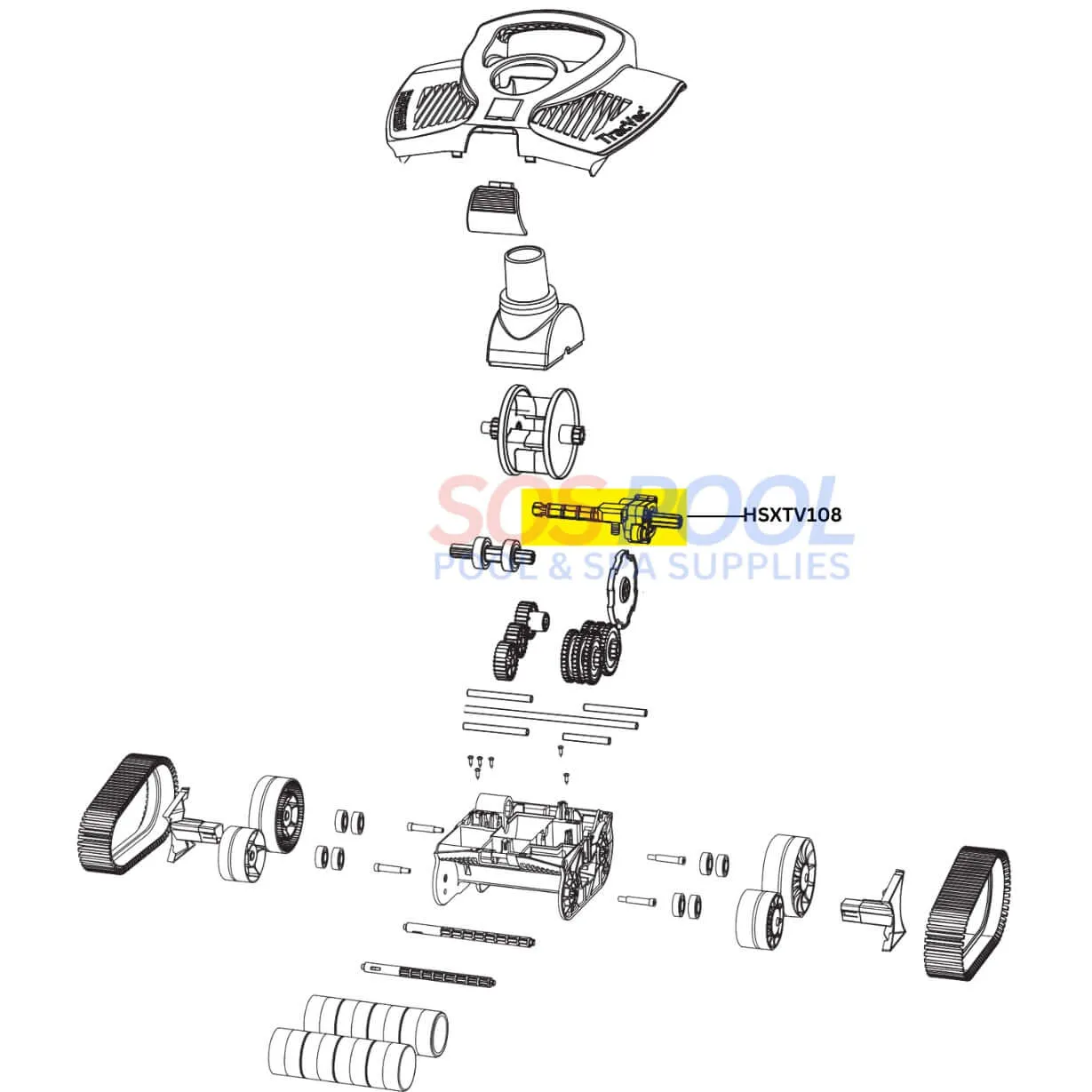 Hayward Left Drive Kit For TracVac Cleaners | HSXTV108