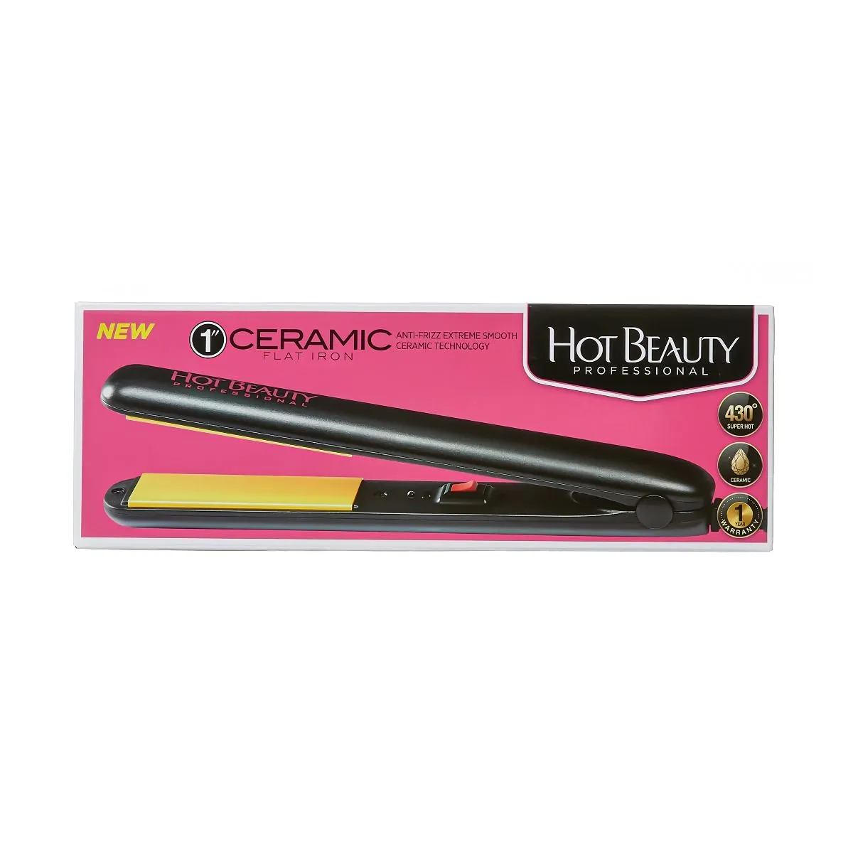 Hot Beauty Profession Ceramic 1" Flat Iron