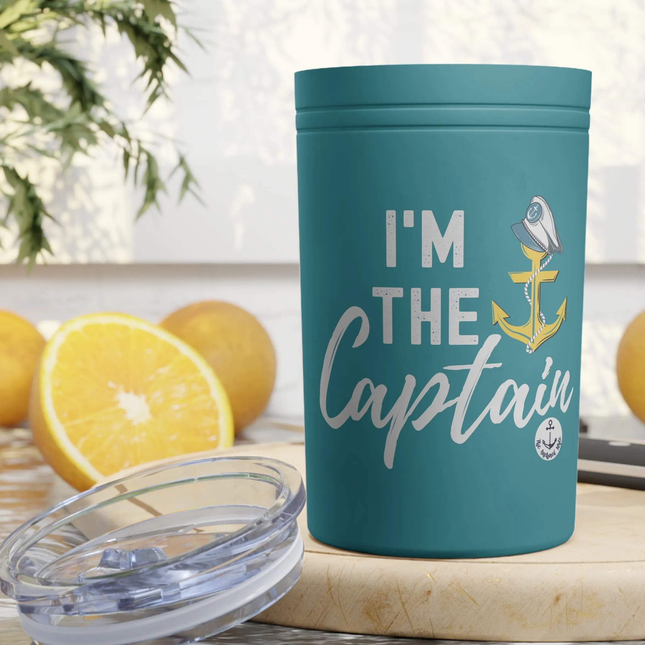 I'm the Captain Insulated 11 oz Tumbler, Coffee Cup, & 12 Can Insulator (3-in-1)