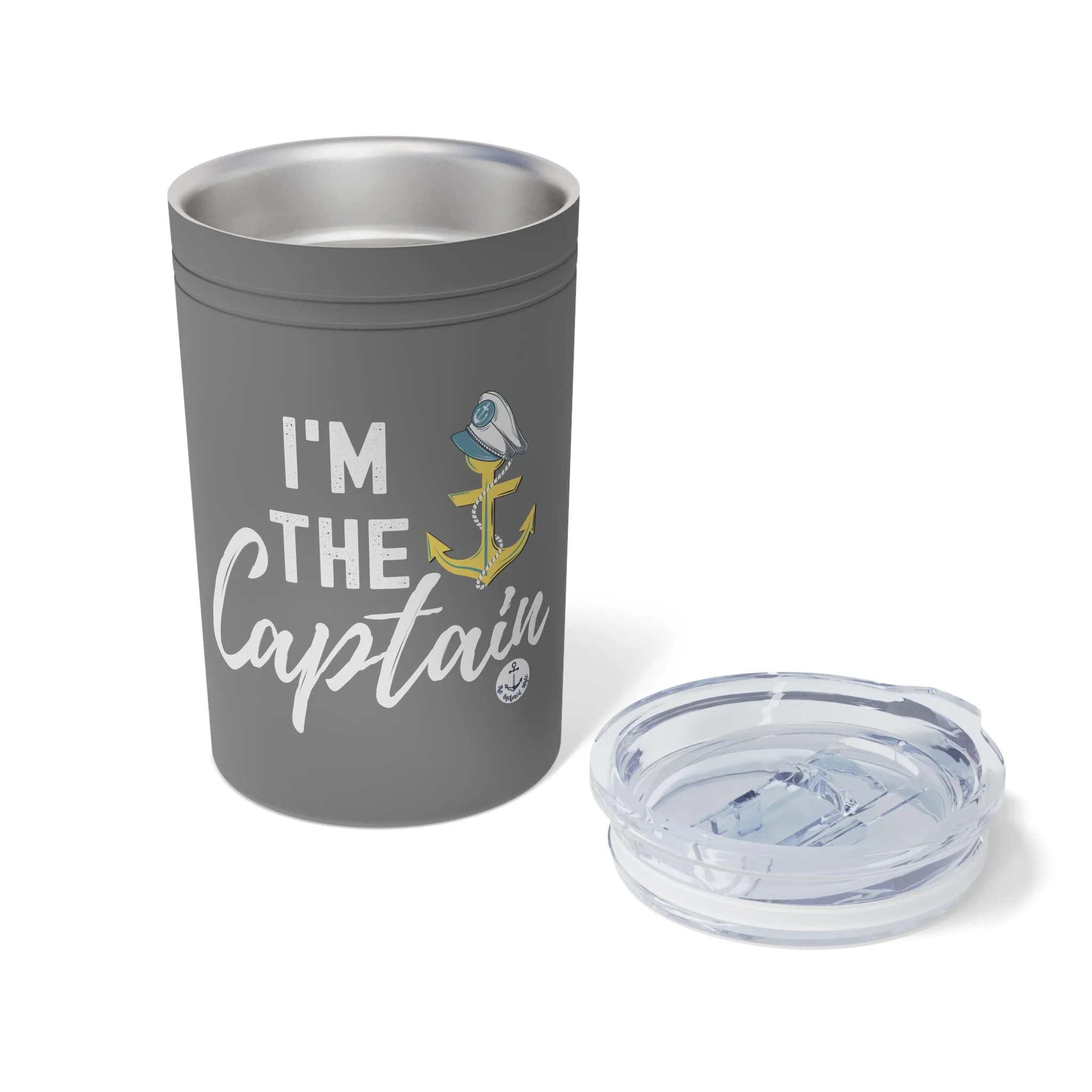 I'm the Captain Insulated 11 oz Tumbler, Coffee Cup, & 12 Can Insulator (3-in-1)