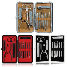 iSOUL 12 Pcs Male / Female Manicure Set Stainless Steel Professional