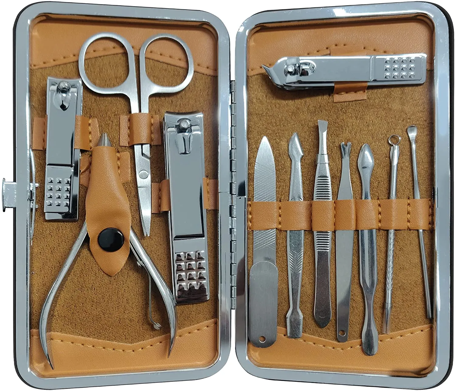 iSOUL 12 Pcs Male / Female Manicure Set Stainless Steel Professional