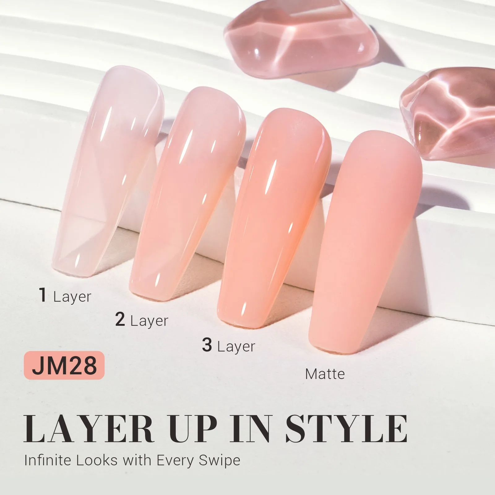 Jeweliver Jelly Gel Nail Polish 0.5 fl oz/15ml - Blush JM28