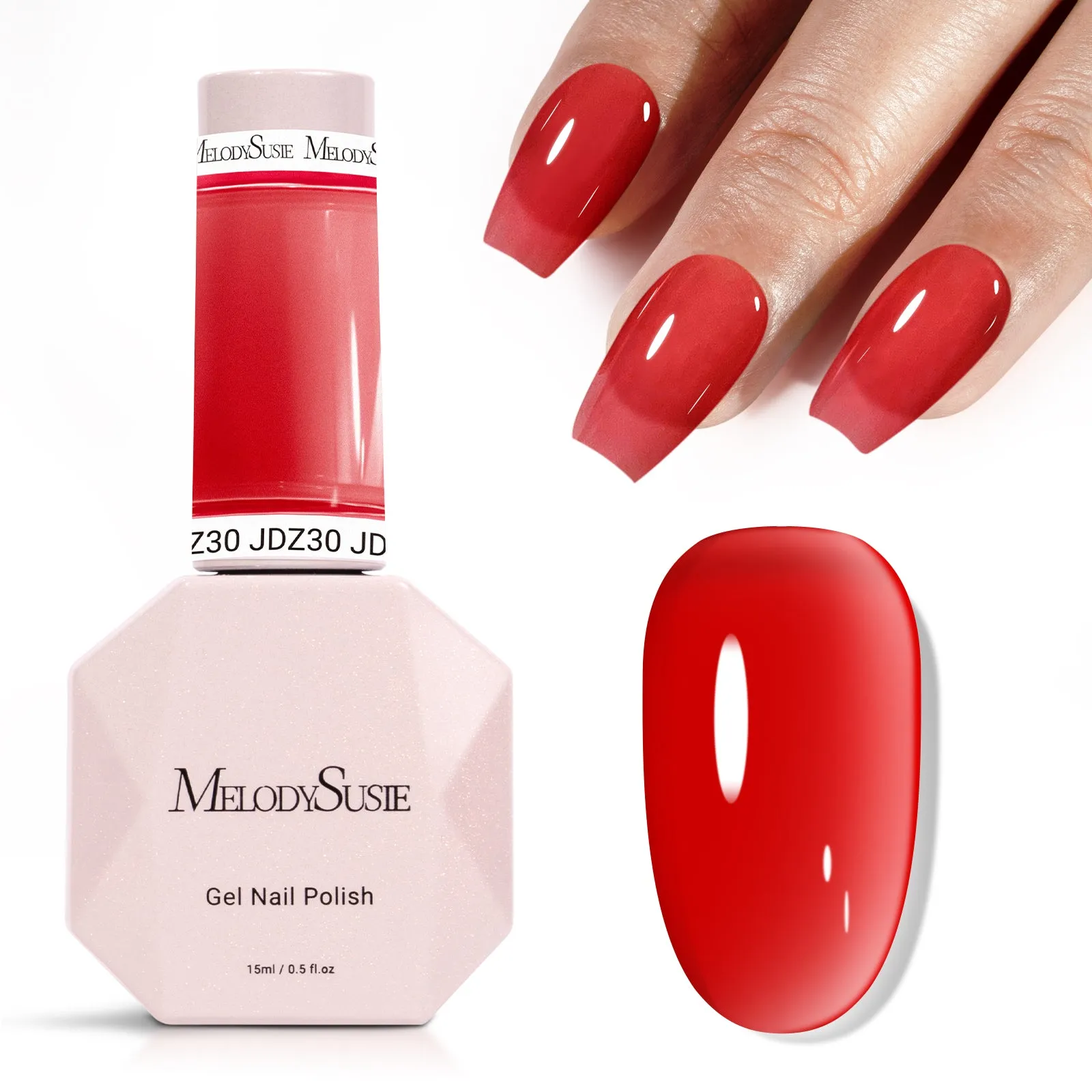 Jeweliver Jelly Gel Polish 15ml - Red Diamond - JDZ30