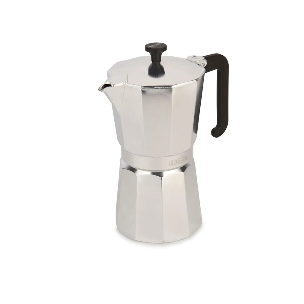 La Cafetiere Venice 9-Cup 470ml Espresso Maker Aluminum Coffee Pot (Silver)