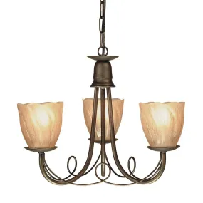 Lambeth Black/Gold 3 Arm Ceiling Light - ID 564