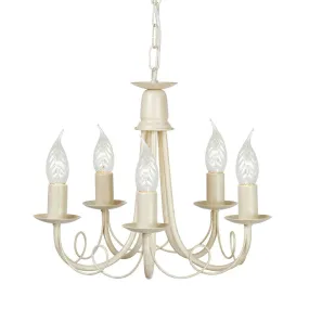 Lambeth Ivory/Gold 5 Arm Ceiling Light - ID 570