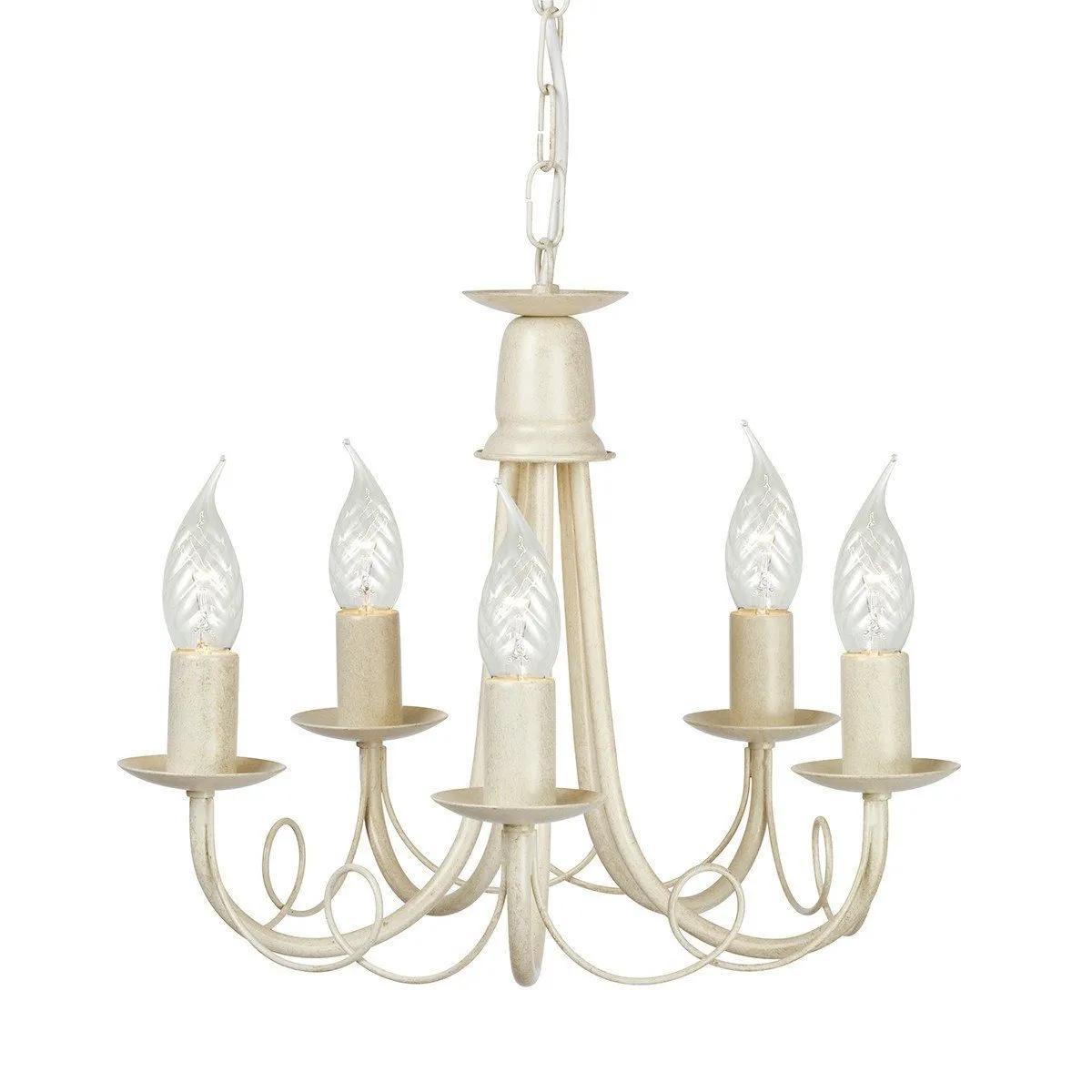 Lambeth Ivory/Gold 5 Arm Ceiling Light - ID 570