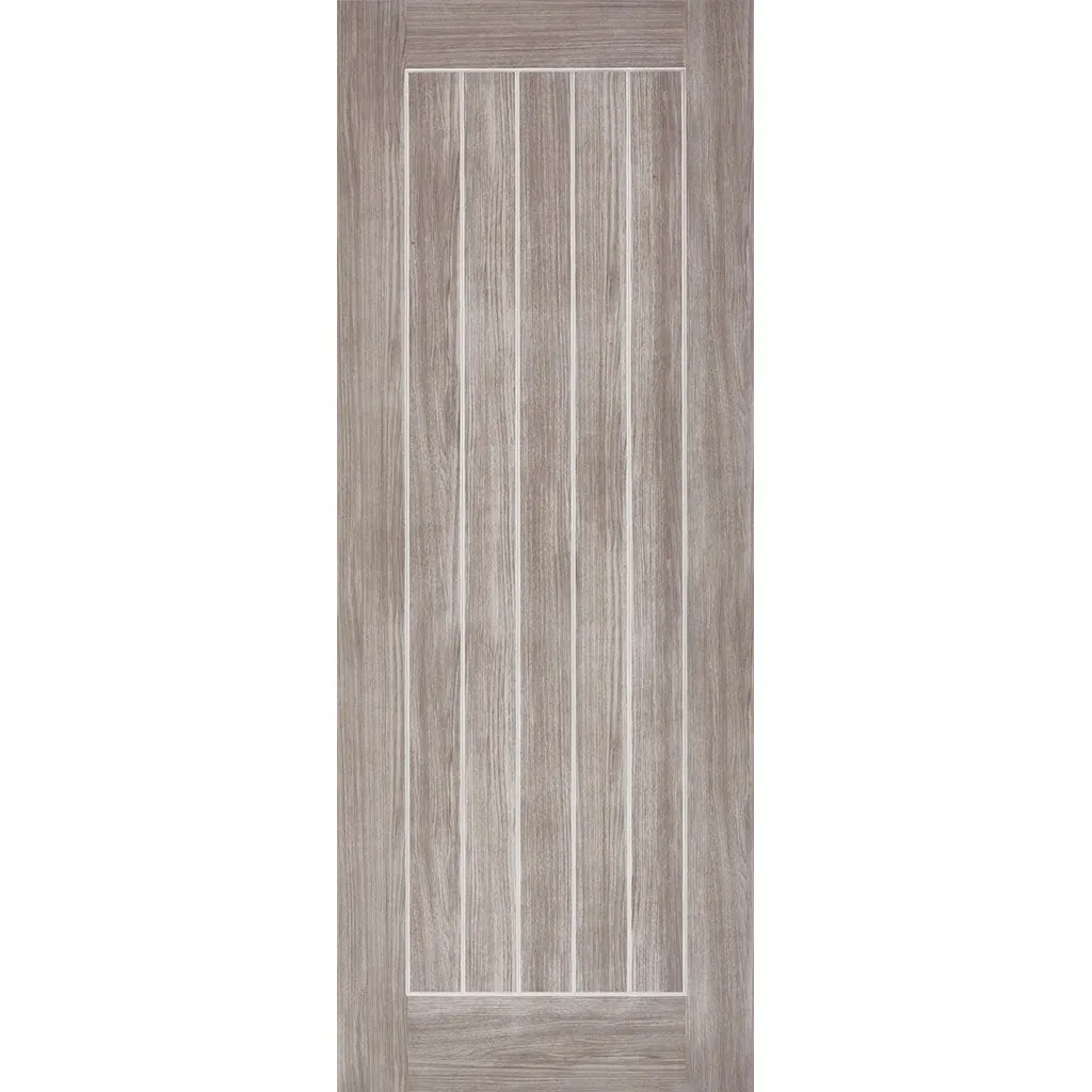 Laminate Mexicano Light Grey Absolute Evokit Double Pocket Doors - Prefinished