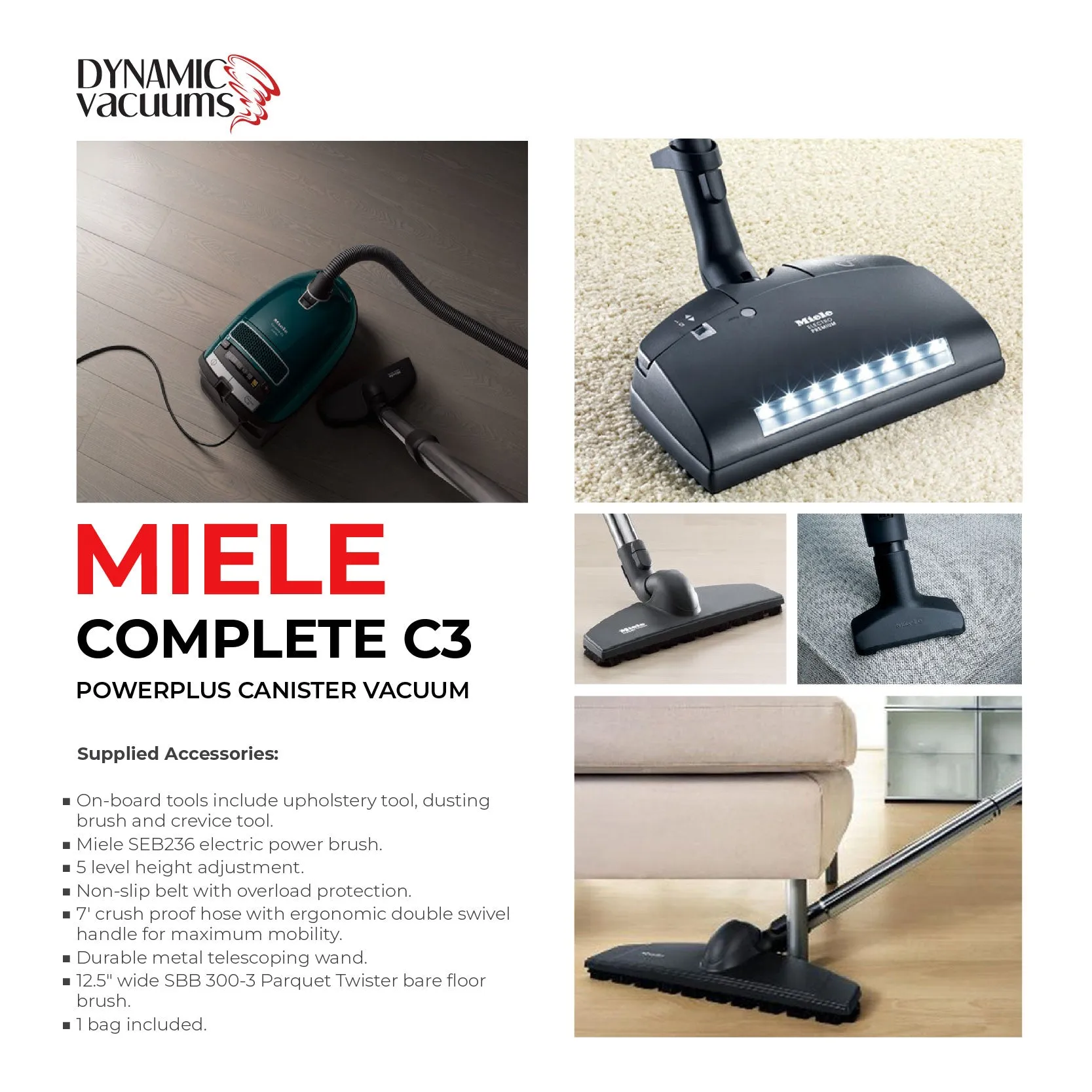 Miele Complete C3 PowerPlus Canister Vacuum