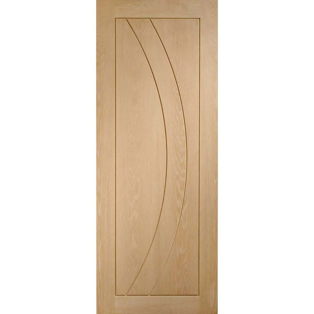 Minimalist Wardrobe Door & Frame Kit - Three Salerno Oak Flush Doors - Unfinished