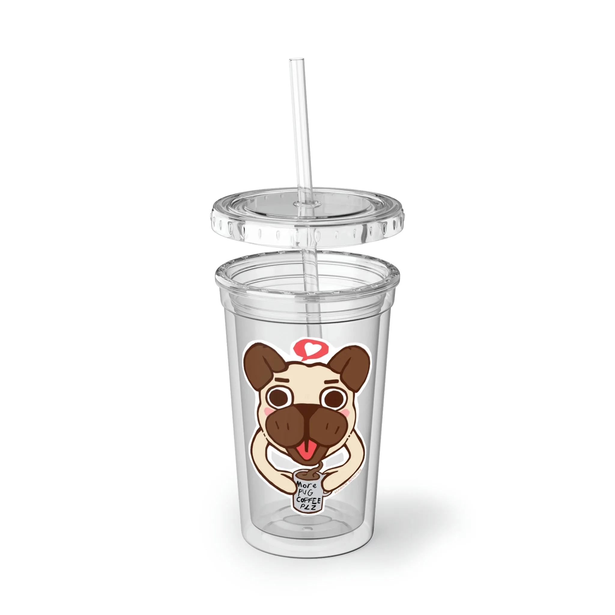 More Pug Coffee Please Suave Acrylic Cup