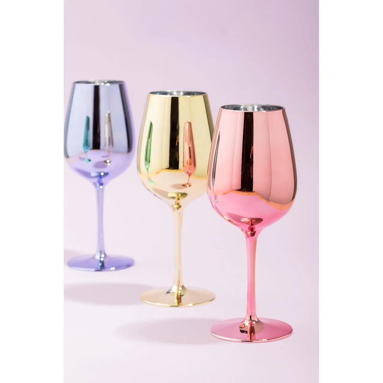 Multi Colour Assorted Wine Glasses (Set of 4)