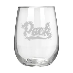 Nevada Wolf Pack 17 oz. Stemless Wine Glass