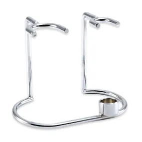 Nickel-Plated Stand for Straight Razor & Shaving Brush