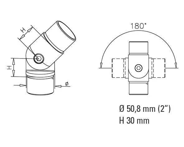 Non-Tarnish Adjustable Flush Angle