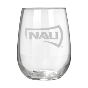 Northern Arizona Lumberjacks 17 oz. Stemless Wine Glass