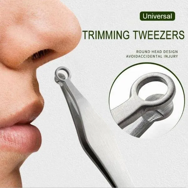 Nose Hair Round Tip Trimming Tweezers