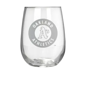 Oakland Athletics 17 oz. Stemless Wine Glass