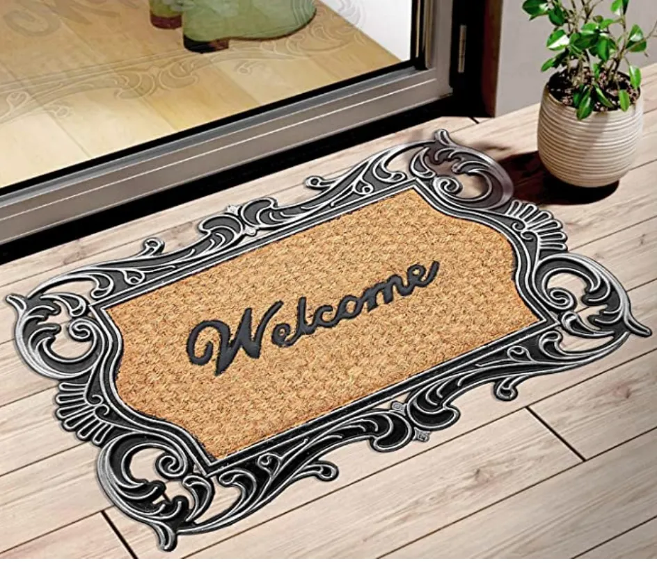 OnlyMat Elegant Moulded Rubber and Coir Welcome Designer Door Mat