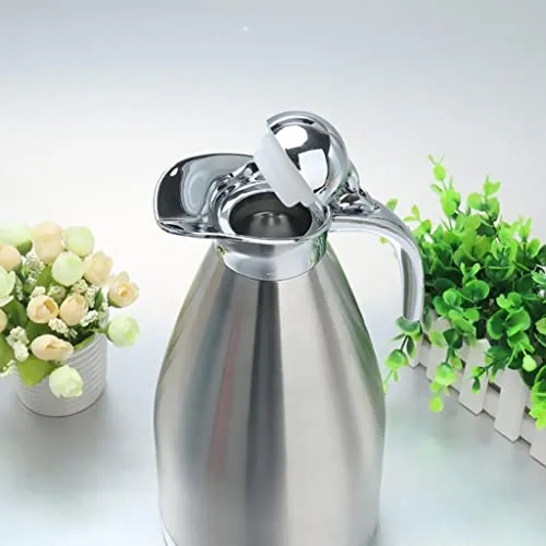 Optimuss Stainless Steel Insulated Dual Layer Coffee Water Jug Thermal Fl k Silver