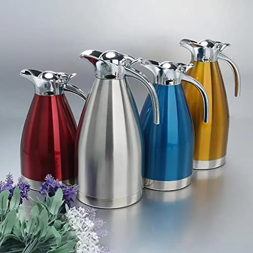 Optimuss Stainless Steel Insulated Dual Layer Coffee Water Jug Thermal Fl k Silver