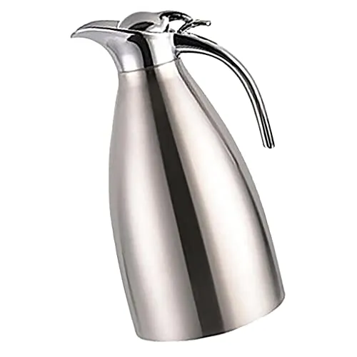 Optimuss Stainless Steel Insulated Dual Layer Coffee Water Jug Thermal Fl k Silver