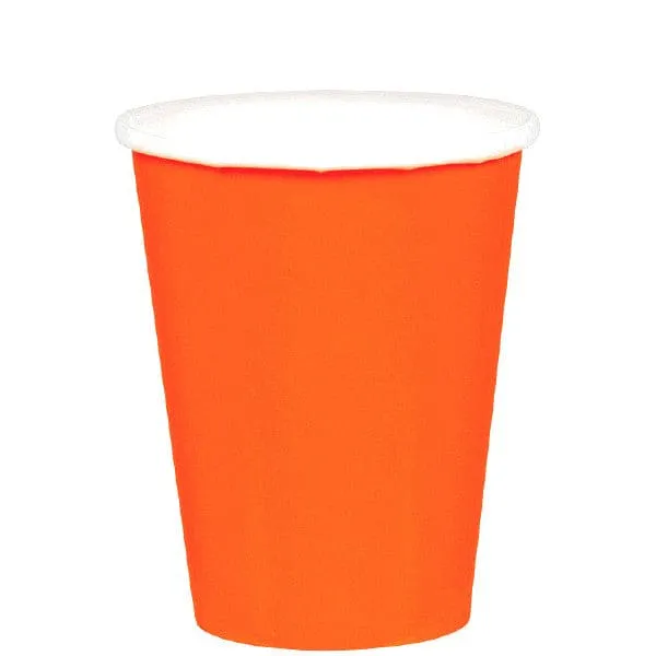 Orange Peel 9oz Paper Cups 20 Ct