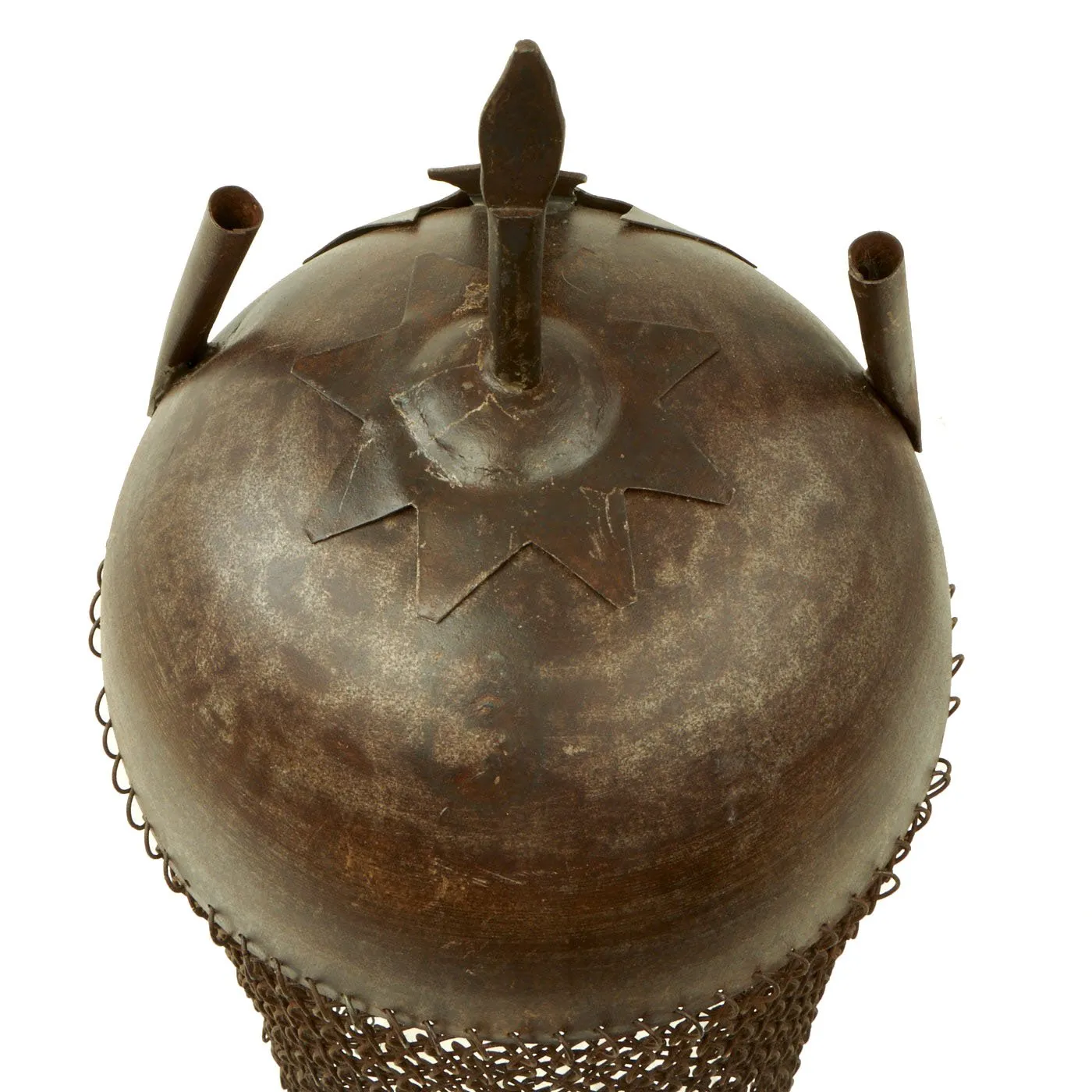 Original Persian 19th Century Kulah Khud Spiked War Helmet Circa 1840