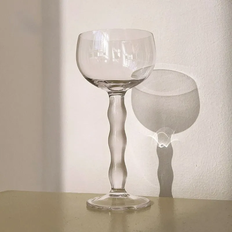 Palms Frosted Handle Goblet & Cocktail Glass