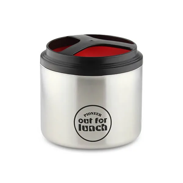 Pioneer Vacuum Lunch Box Stainless Steel Red 1 Litre