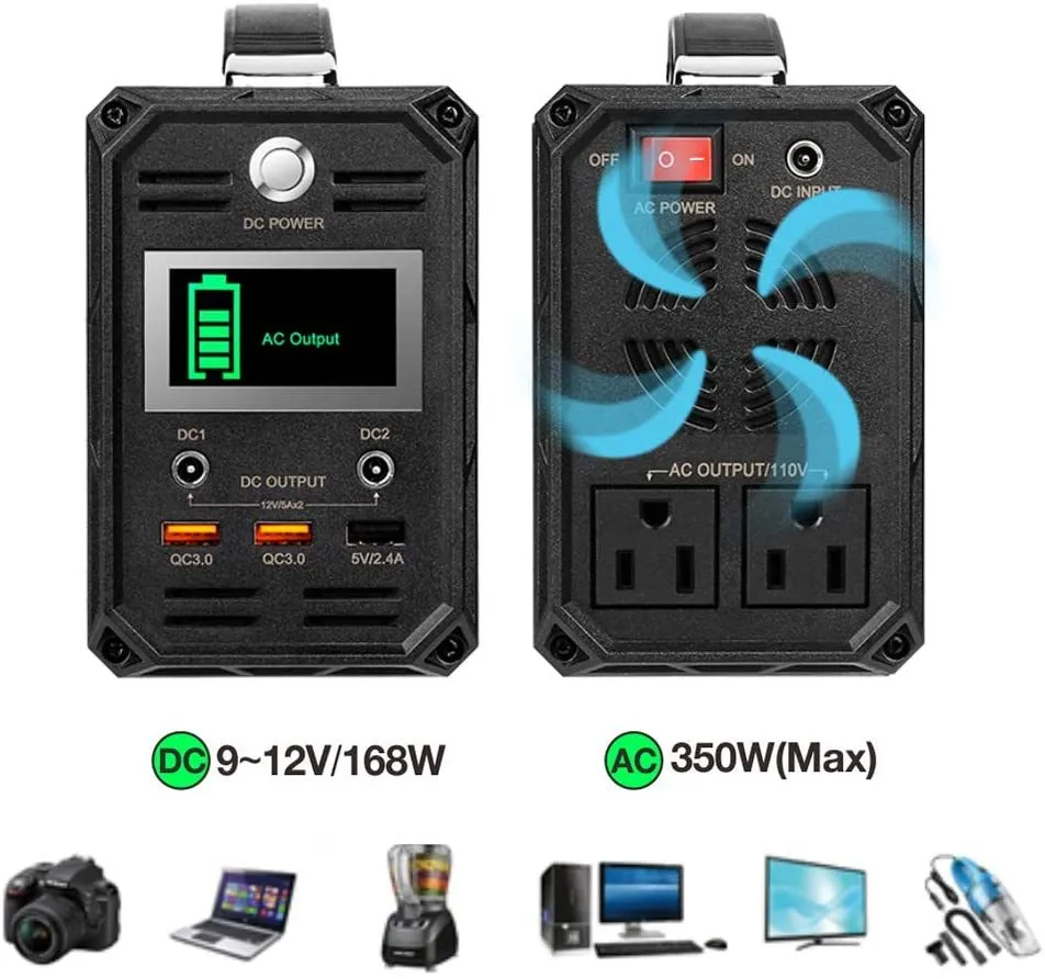 Portable Power Station - 300W Solar Generator, FlashFish