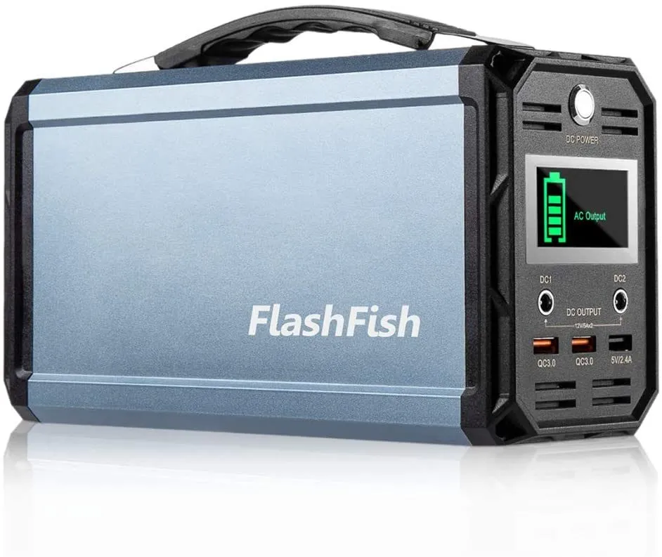 Portable Power Station - 300W Solar Generator, FlashFish