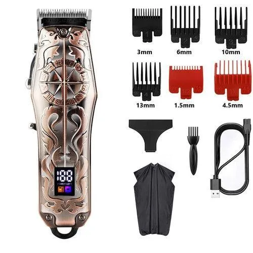 Professional Barber Hair Clippers Home Hair cutting Machine with LCD