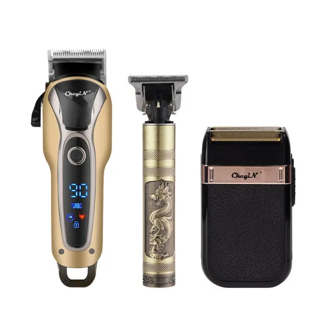 Professional Men's Hair Clipper Electric Beard & Trimmer Sets